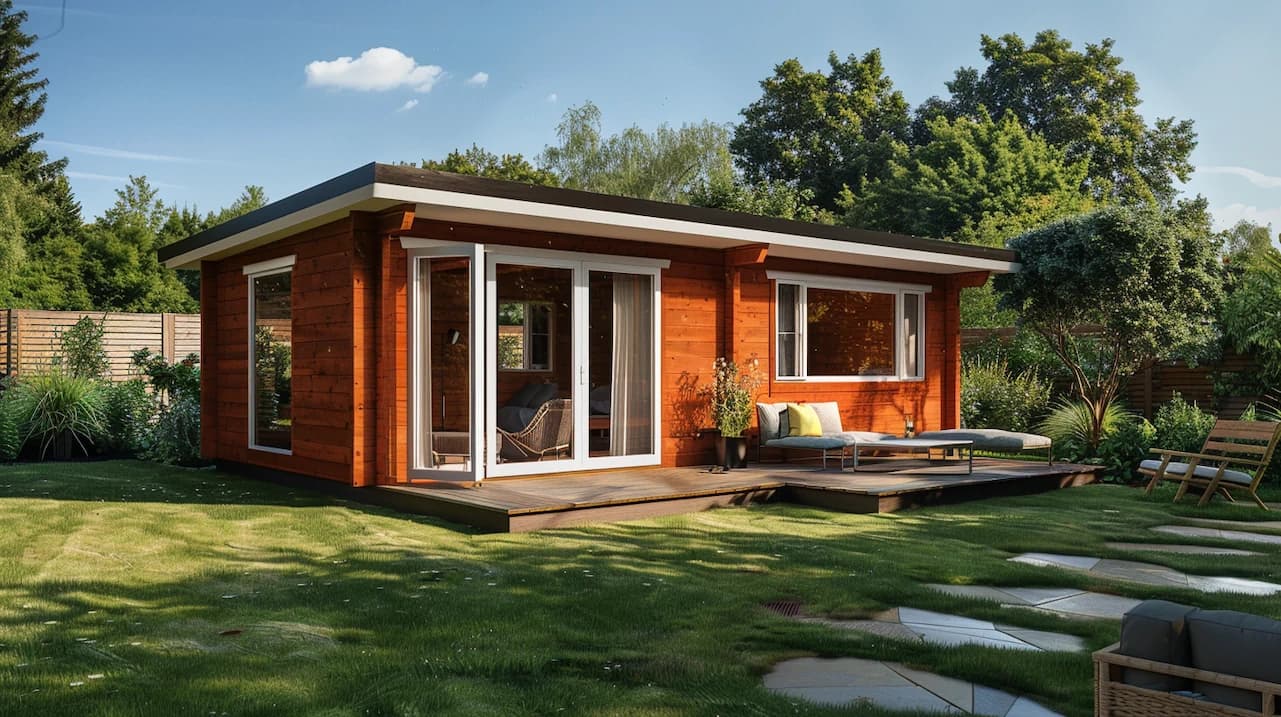 Eco-Friendly Timber Cabin Exterior – Wooden House for Sale in Ireland